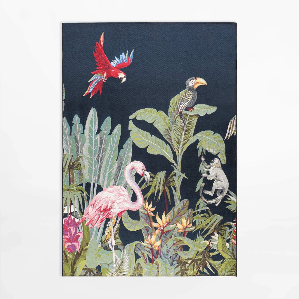 Prostokątny dywan wielokolorowy