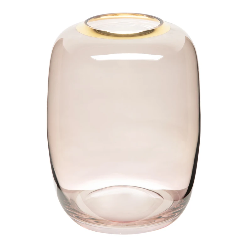 Hnedá okrúhla sklenená váza LISTER 29 cm