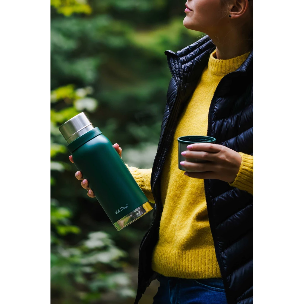 Termoska s 2 hrnčekmi zelená FUORI 1 l