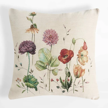 Dekoračný vankúš so vzorom poľných kvetov 45x45 cm