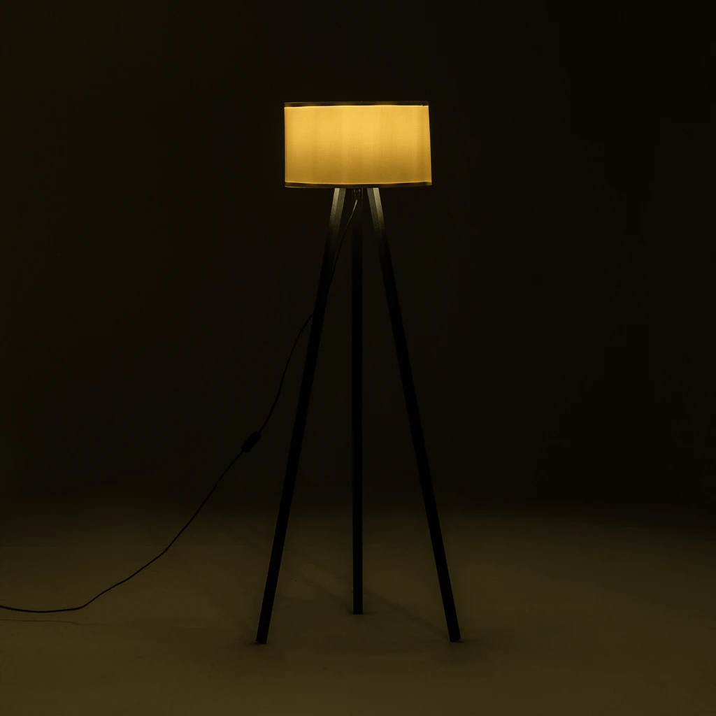 Stojacia lampa PIKO trojnožka, čierno-biela