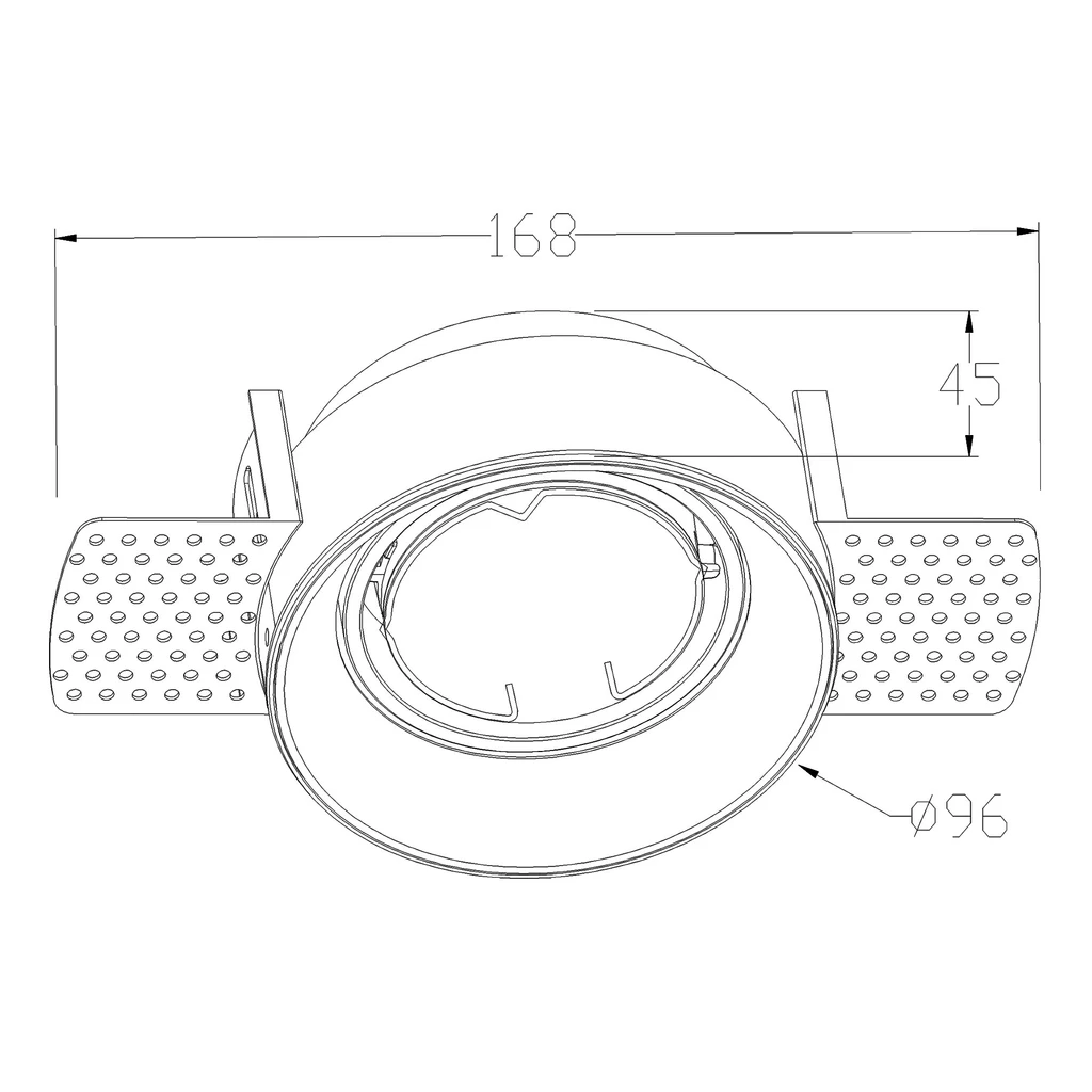 Zapustené bodové svietidlo čierne ONEON s priemerom 9,6 cm
