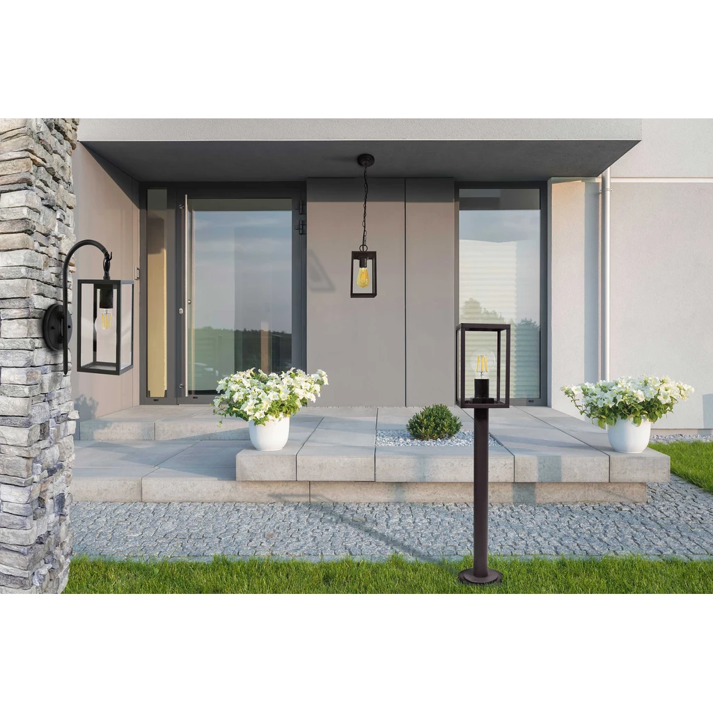 Vonkajšia stojacia lampa nízka grafitová MALMO 48 cm