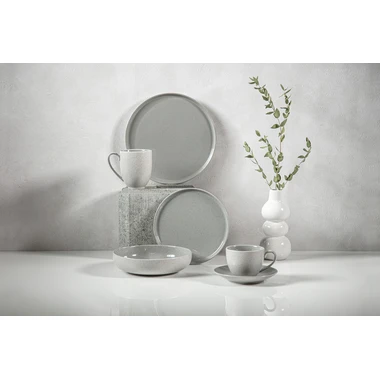 Hlboký tanier GRANITE sivý porcelán Bogucice 22 cm