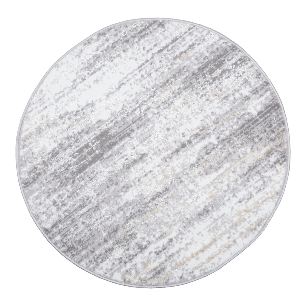 Okrúhly koberec s tieňovaným vzorom sivý SALSA 100 cm