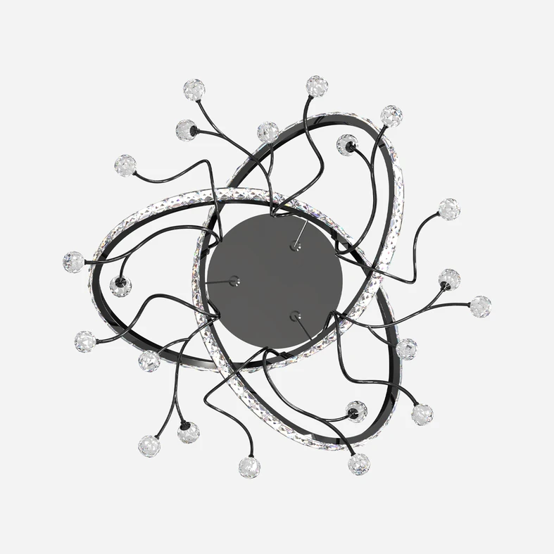 Závesné LED svietidlo s diaľkovým ovládaním MAIA čierne chróm