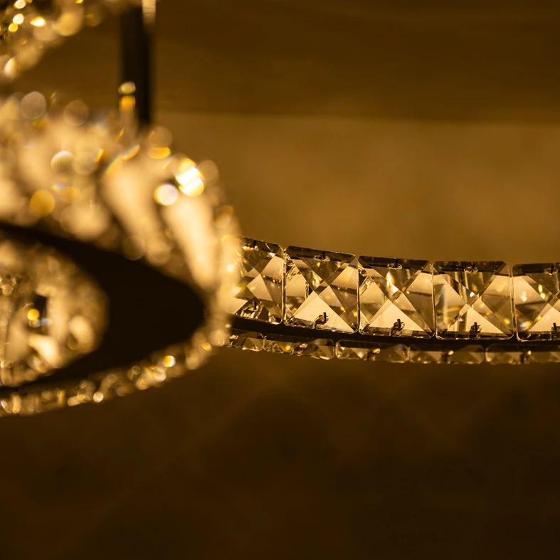 Stropné LED svietidlo GIRONA 2 krúžky chróm