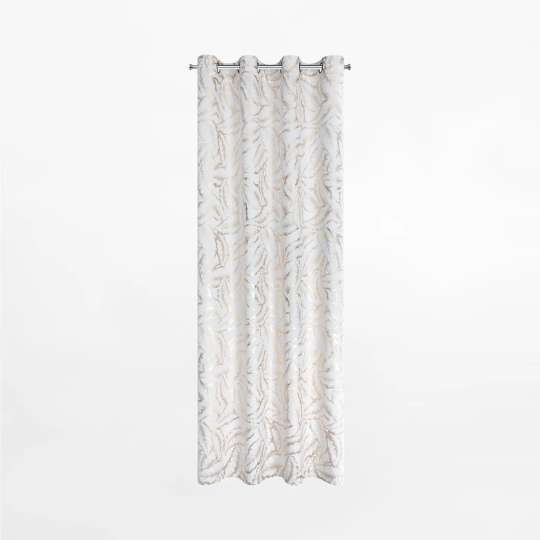 Biała zasłona w liście 