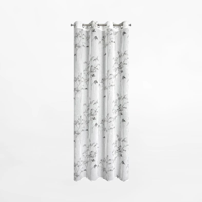 Zasłona na przelotkach do salonu w polne kwiaty