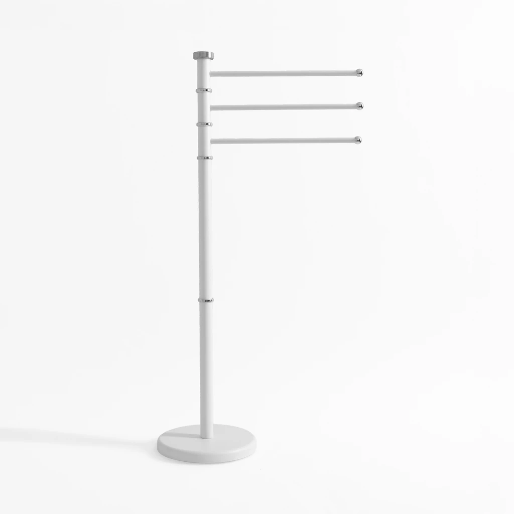 Stojací vešiak na uteráky biely 90 cm