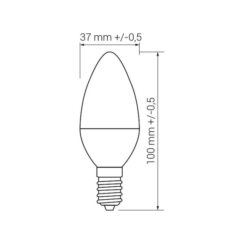 Žiarovka LED E14 8W teplá farba ORO-E14-C37-TOTO-8W-WW
