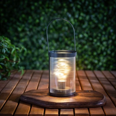 Dekoratívna LED lampa s držiakom čierna 10,5x15,8 cm