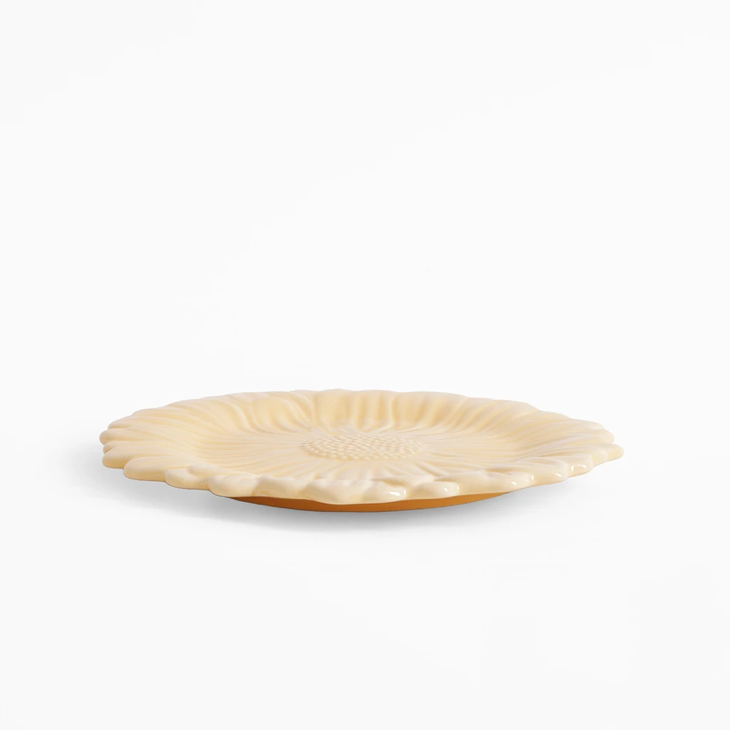 Dezertný tanier žltý kvet 21 cm