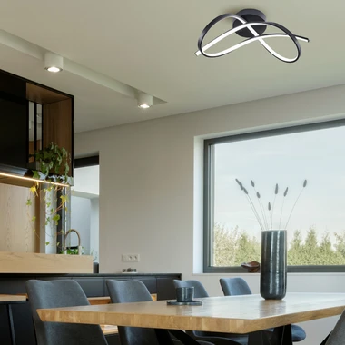 LED prisadený luster čierny PAUL