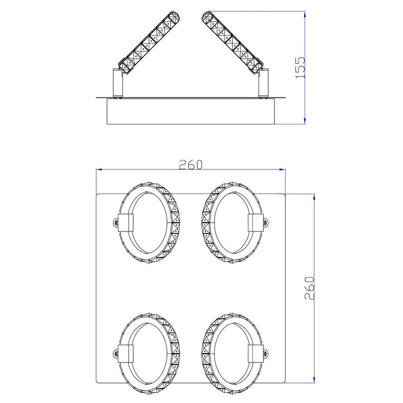 Stropné svietidlo TOLEDO LED CK170815-4