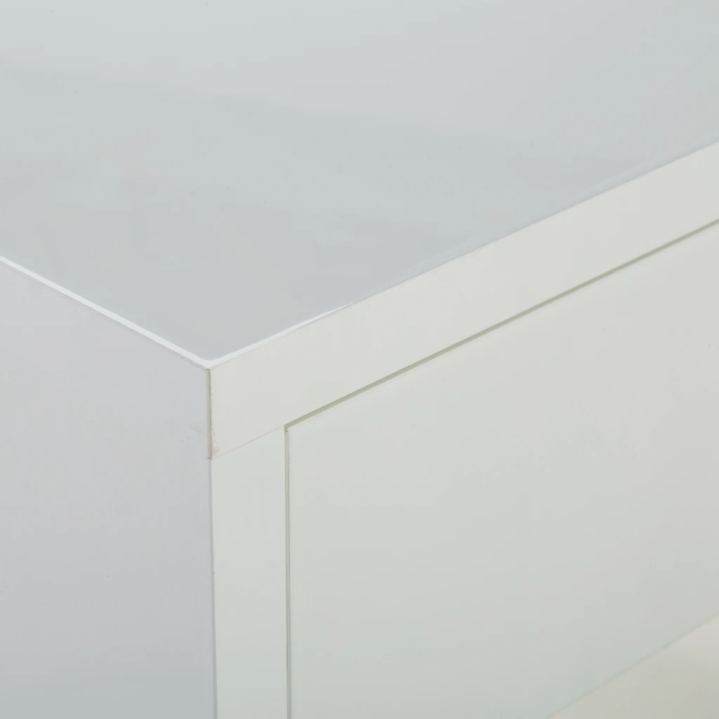 Konzola so zásuvkou ESPRESSO biela lesklá