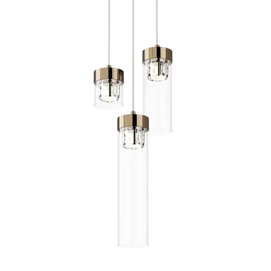 Závesné svietidlo francúzske zlato GEM 3xG9