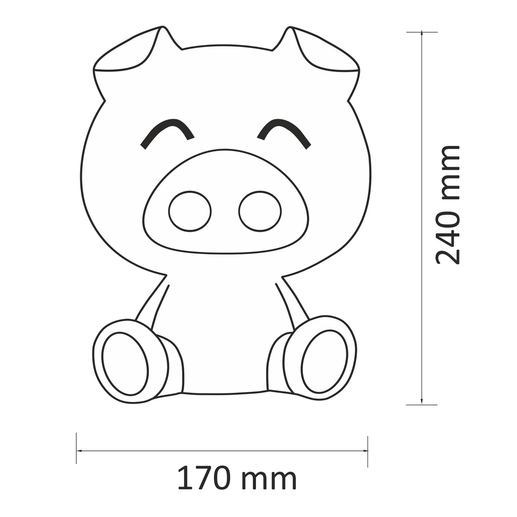 Detská nočná lampa LED PRASIATKO