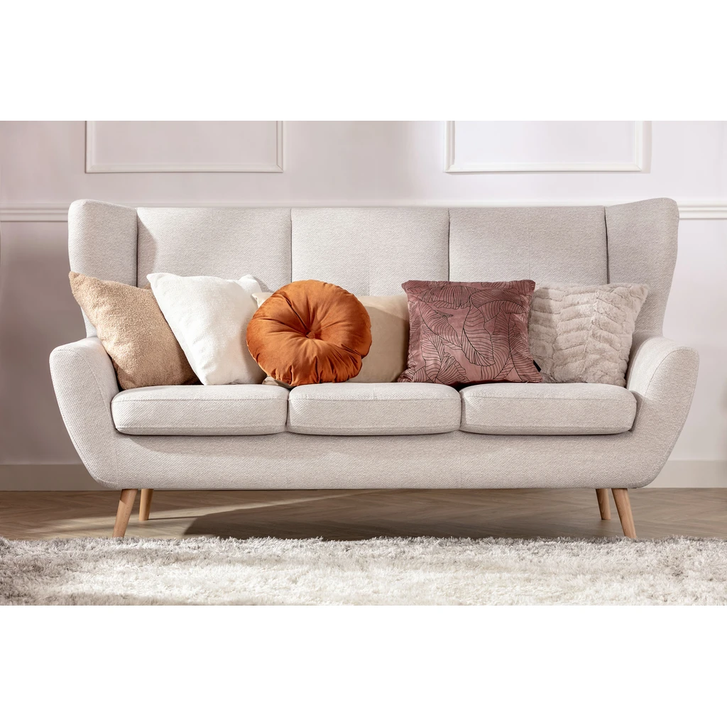 Béžová velúrová obliečka na vankúš BELLO 45 x 60 cm