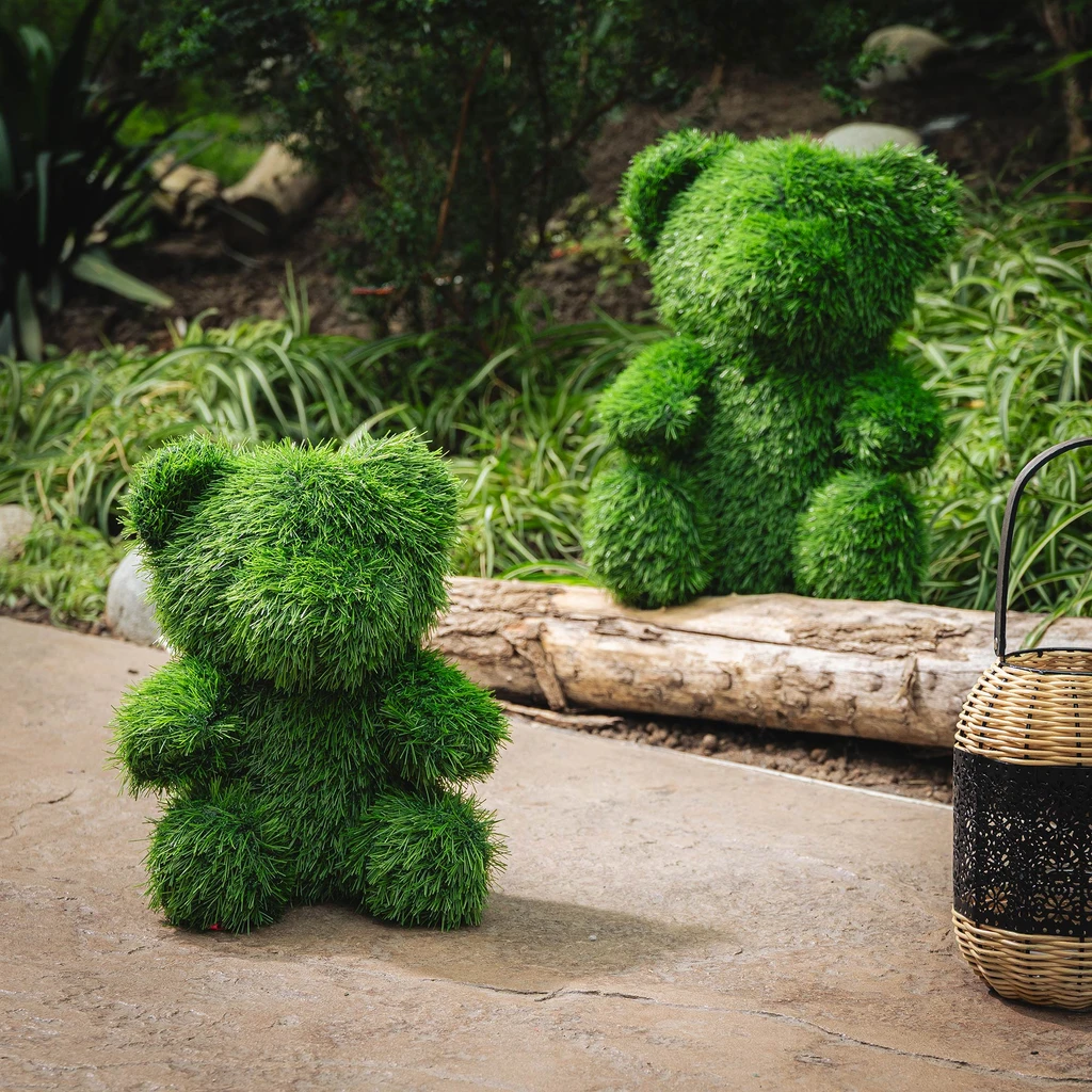 Figúrka do záhrady, medvedík, umelá tráva, 35 cm