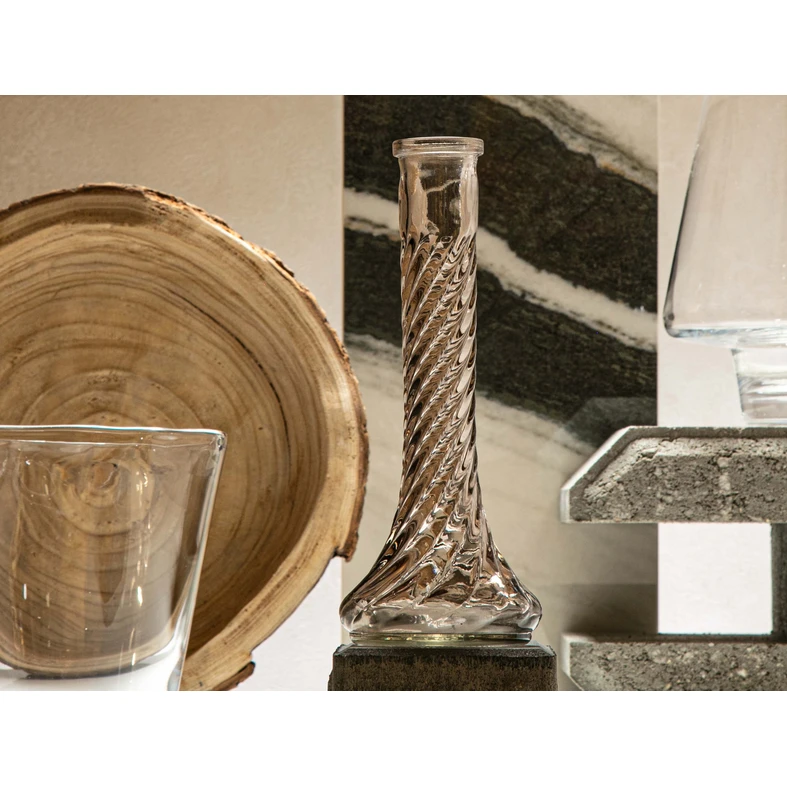 Priehľadná váza úzka 22,5 cm