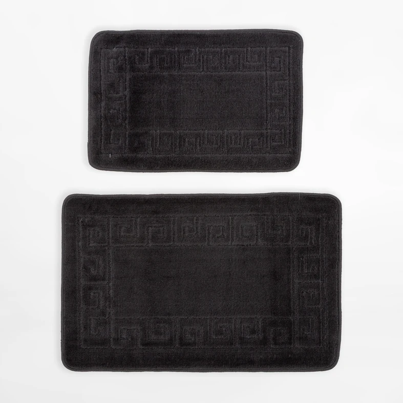 2 kúpeľňové predložky MELO - súprava, tmavosivá