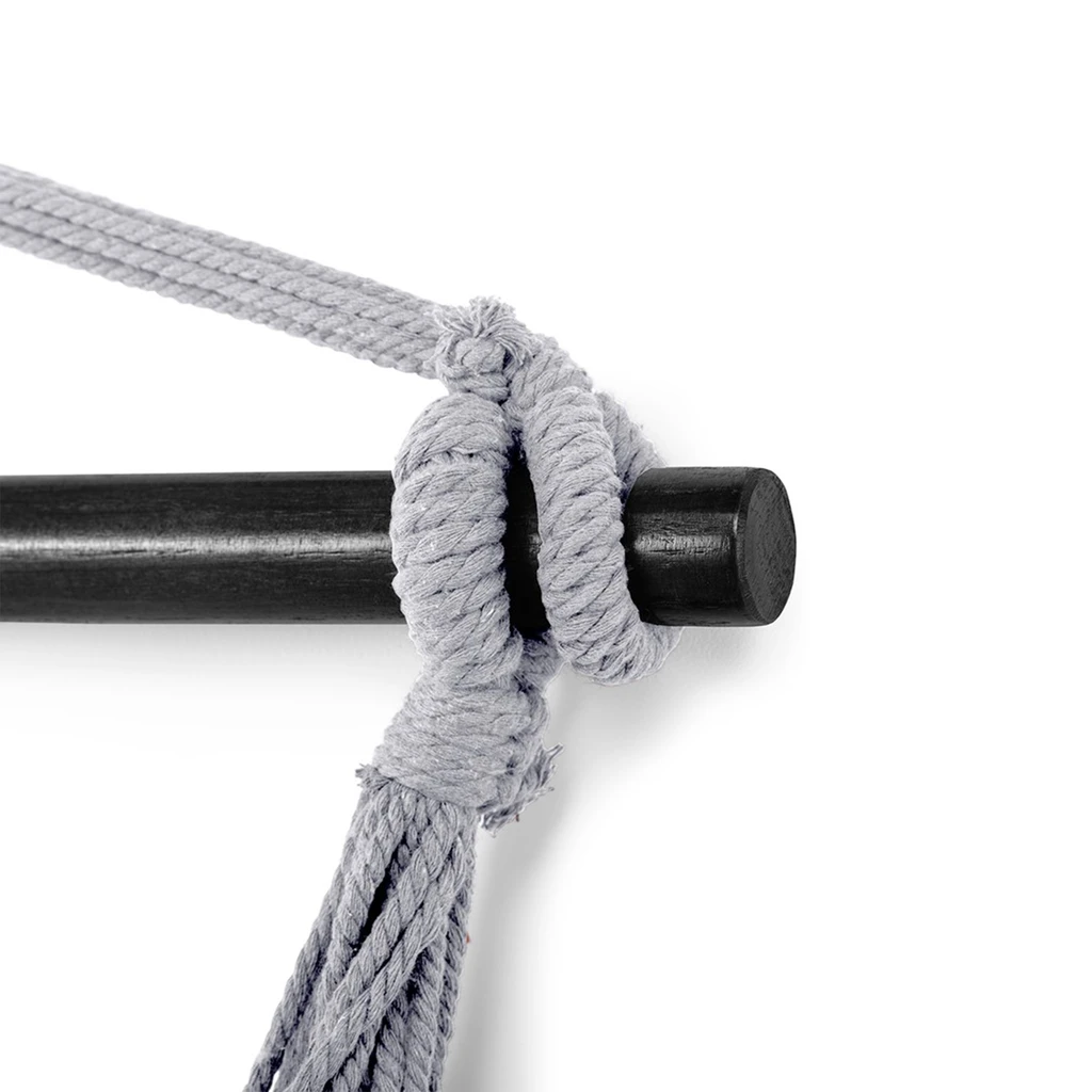 Závesné brazílske kreslo sivé CALERO 130x100 cm