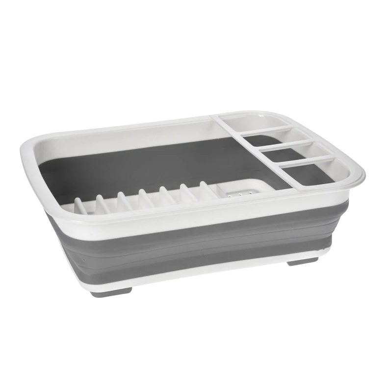 Odkvapkávač na riad skladací sivý