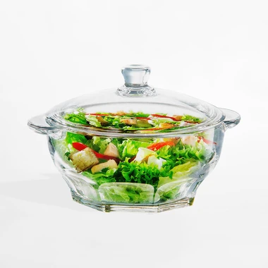 Sklenená polievková misa s pokrievkou GRANITY 2,5 l