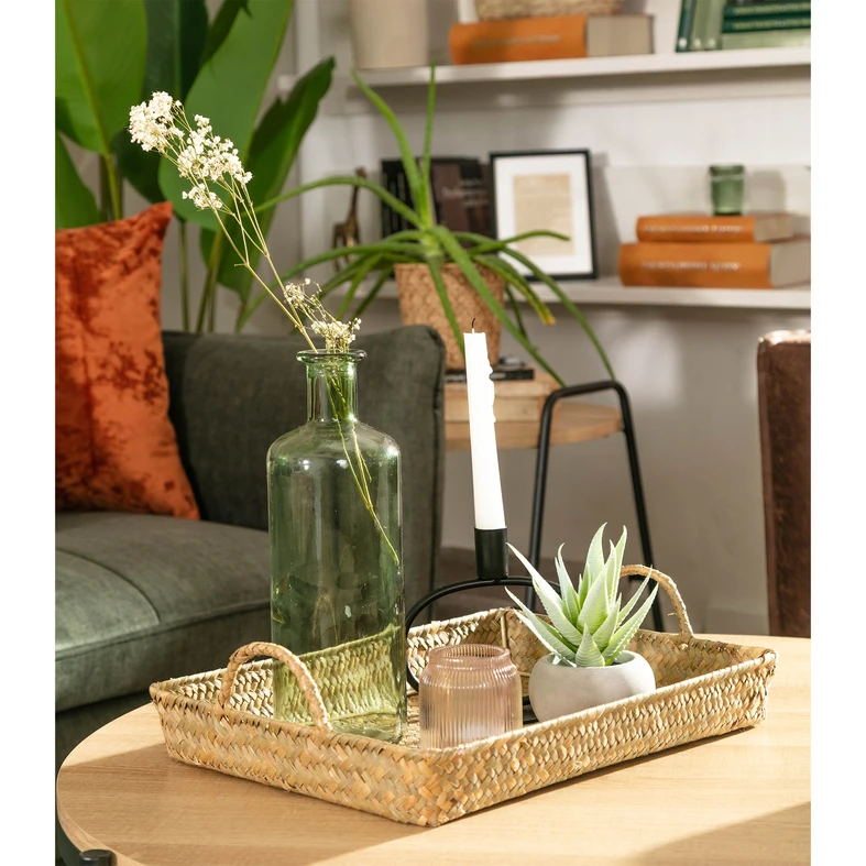 Podnos z morskej trávy s úchytmi 28 x 37 cm