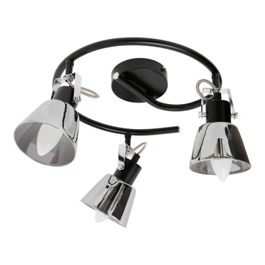 Stropné svietidlo 3 reflektory čierne ORO TRINGA