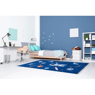 Koberec SPAC PETRA s potlačou modrý 80x140 cm