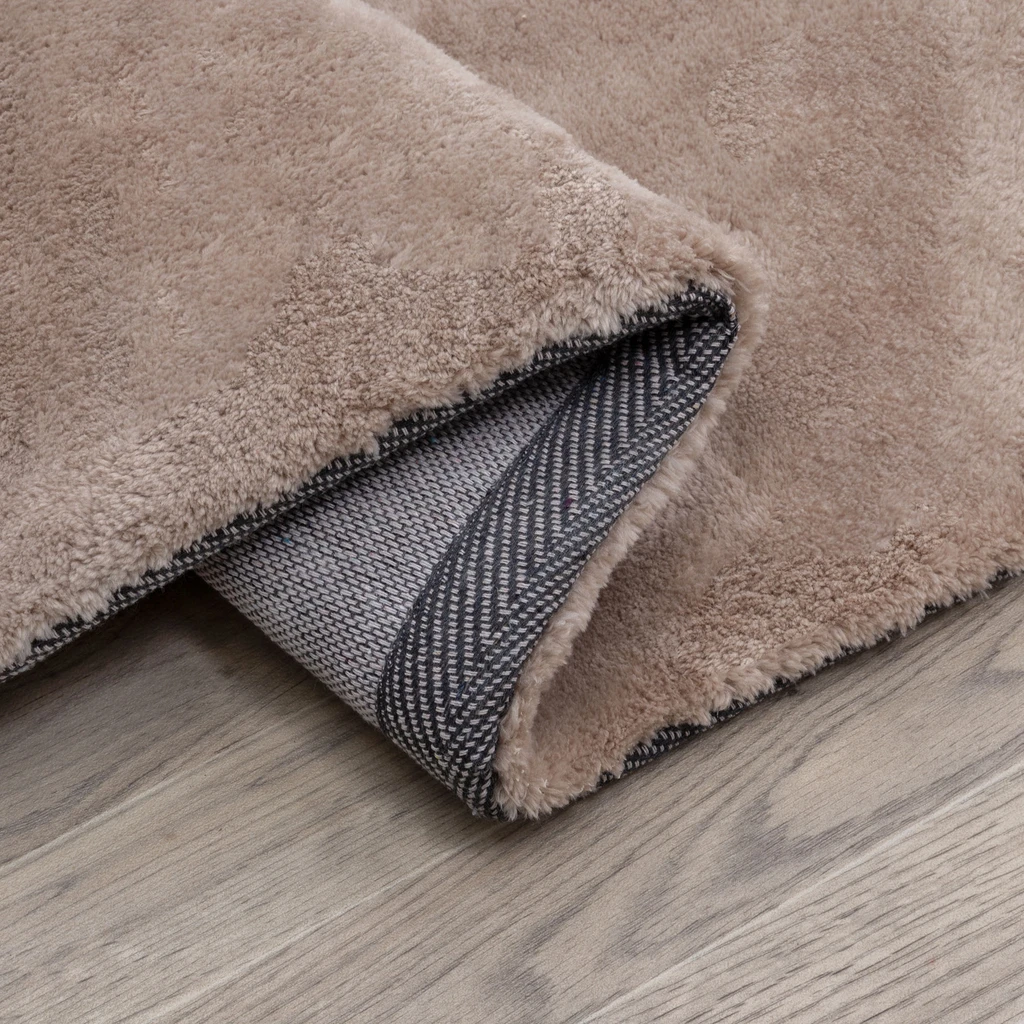 Koberec béžový kožušinka SITE 80 x 150 cm