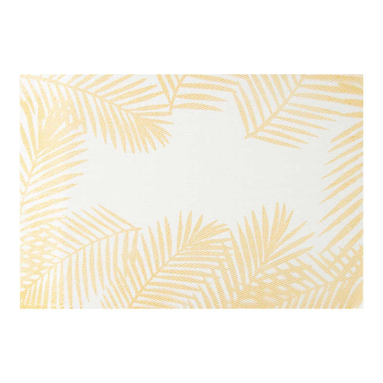 Stolová podložka biela so zlatými listami 30x45 cm