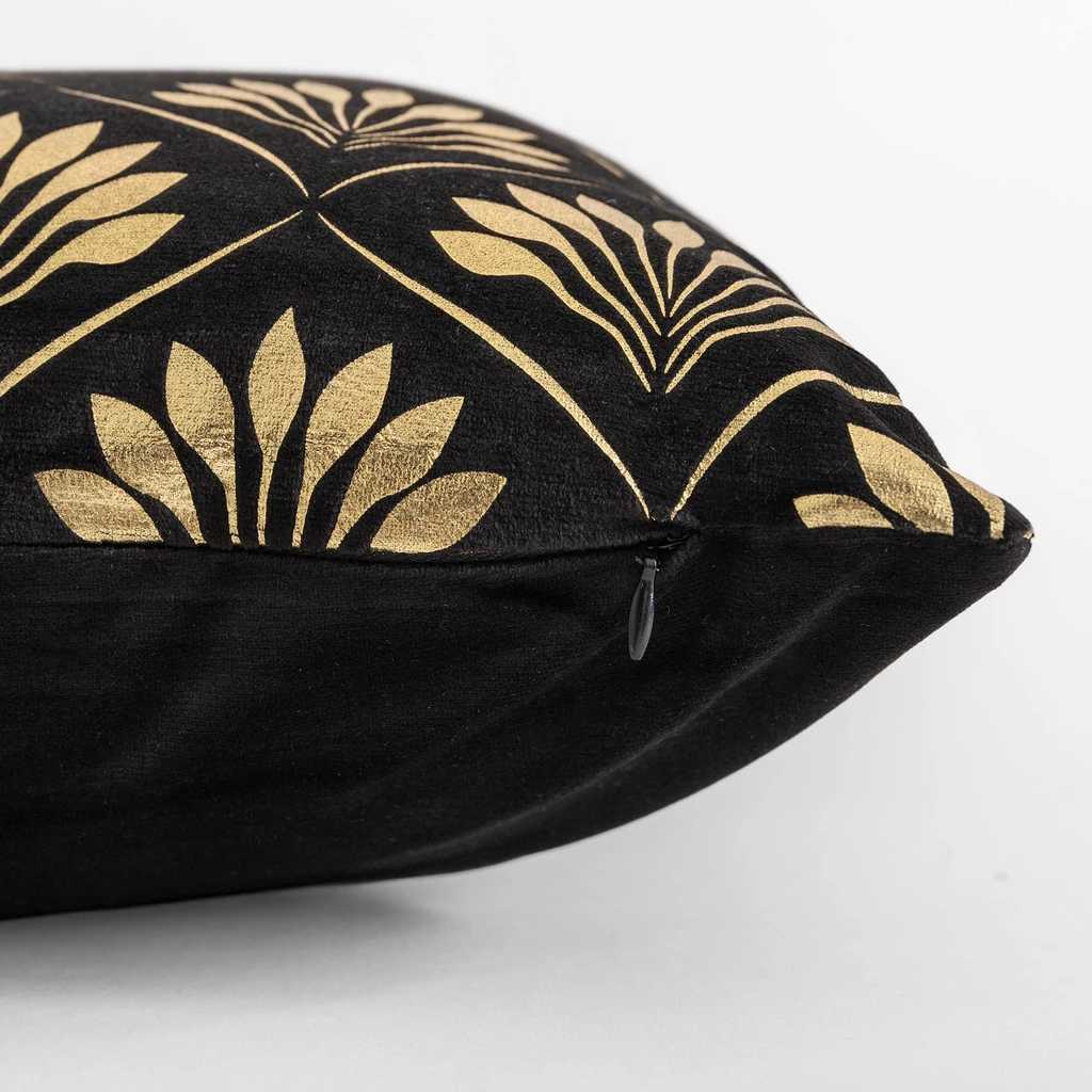 Czarna dekoracyjna poszewka w stylu art deco