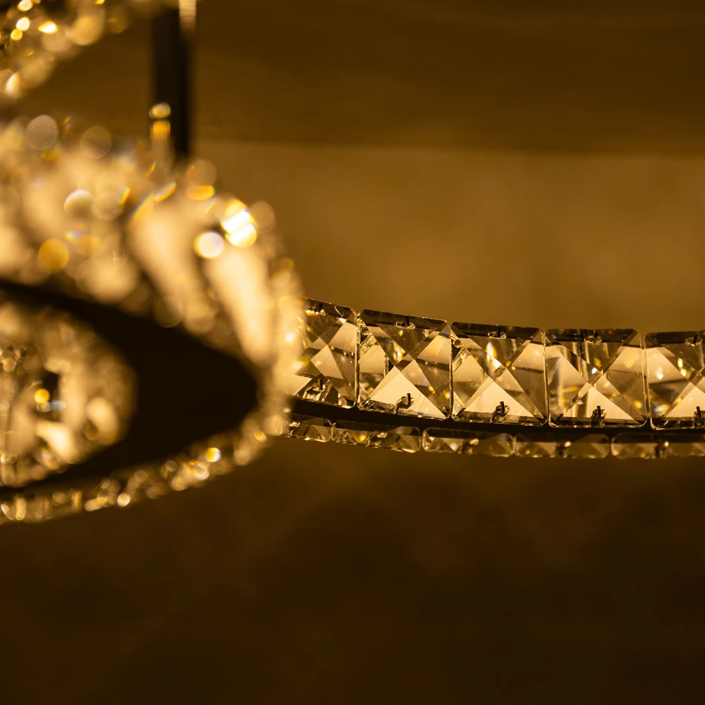 Stropné LED svietidlo GIRONA 2 krúžky chróm