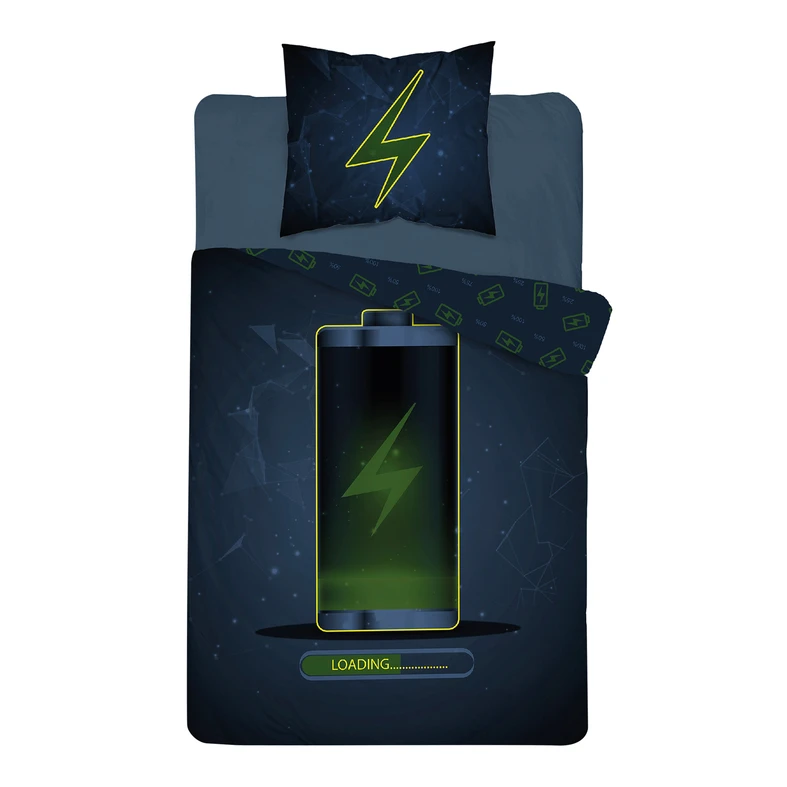 Detské obliečky so svietiacim efektom FLUO BATÉRIA 160x200 cm