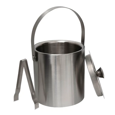 Kovové vedro na ľad s kliešťami