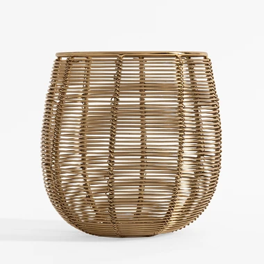 Zlatý svietnik 12x12 cm