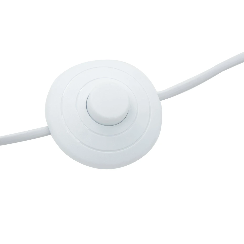 Stojacia lampa na trojnožke, biele tienidlo MARESCA