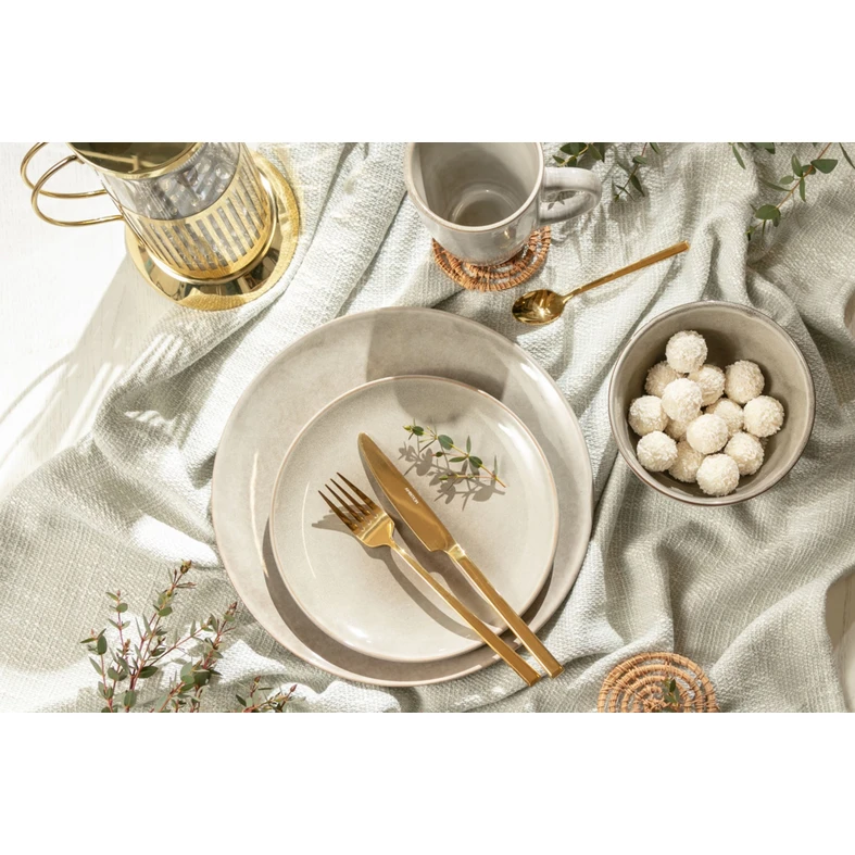 Keramický obedový tanier svetlošedý LUNA 27 cm