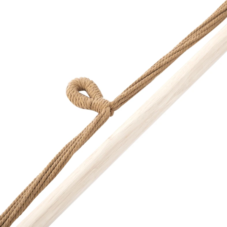 Závesné brazílske kreslo béžové CALERO 130x100 cm