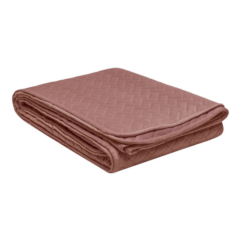 Ružový zamatový prehoz VELVET 200x220 cm