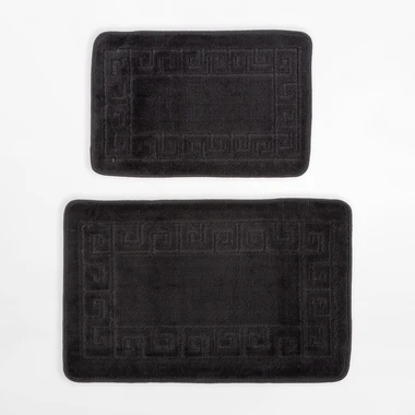 2 kúpeľňové predložky MELO - súprava, tmavosivá