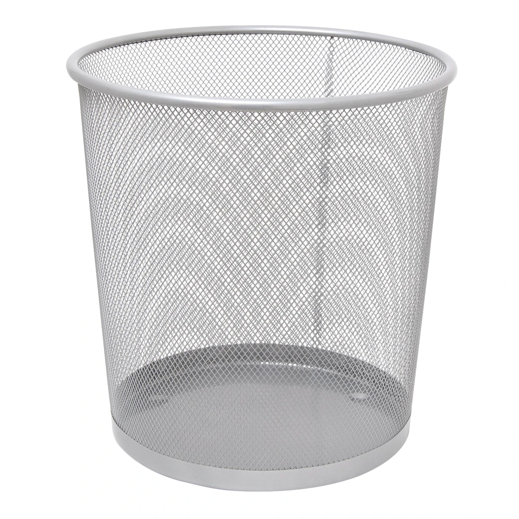 Kovová smetná nádoba strieborná 28 cm