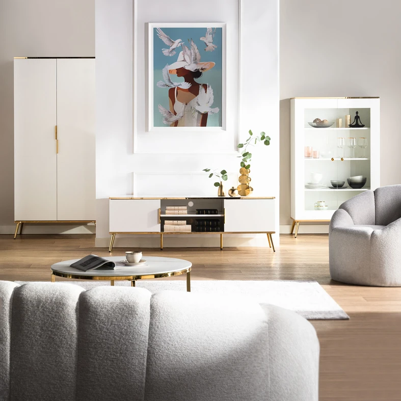 Maľba v bielom ráme LADY DOVES 70x100 cm