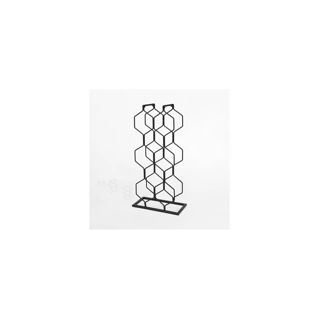 Czarny stojak na wino