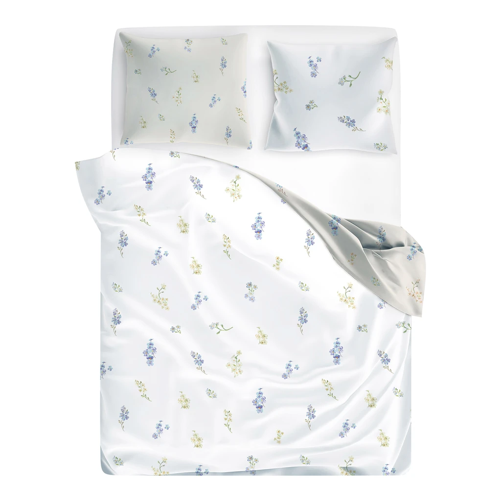 Bavlnené posteľné prádlo s jemným kvetinovým vzorom COTTAGE HOME 160x200 cm