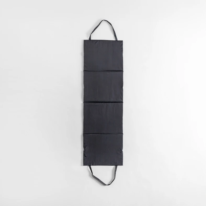 Plážová podložka so vzorom listov, čierna, 50x160 cm