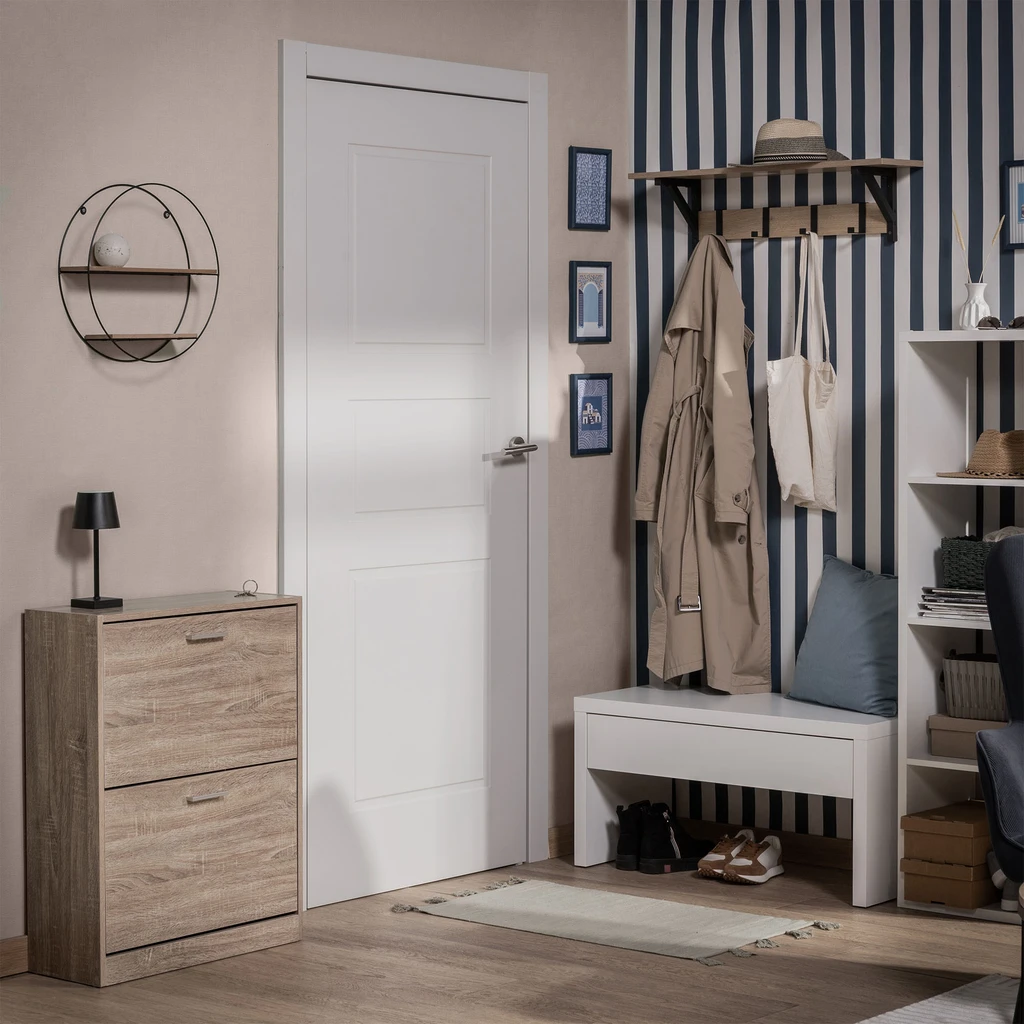 Čierna kovová kruhová polica 40 cm